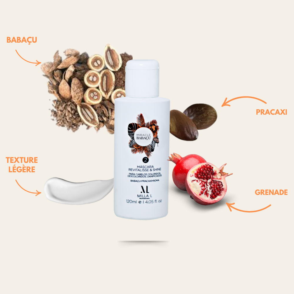 Les ingrédients du lissage Miracle Babaçu pour cheveux abimés décolorés fragilisés